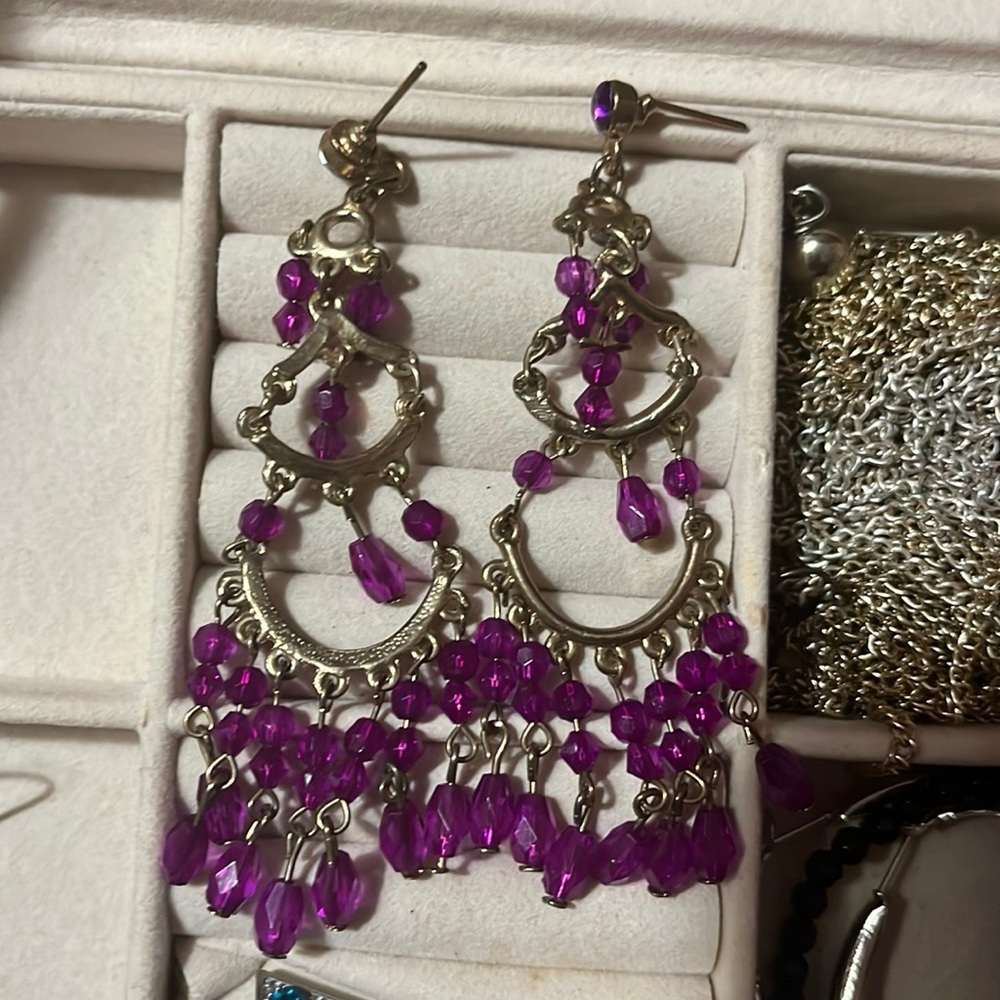 Silver dangle earrings